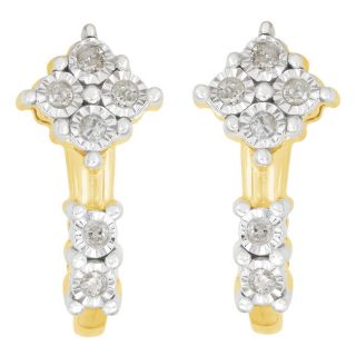 10k Yellow Gold 1/6ct TDW Diamond Fashion Earrings (J K, I3