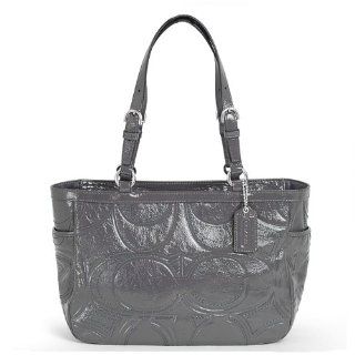 Coach Gallery Embossed Signature Stitch Patent Leather Tote Bag 18326