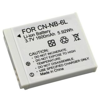 BasAcc White Rechargeable Li ion Battery Compatible with Canon NB 6L