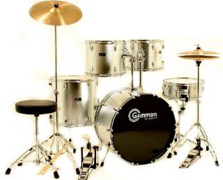 Silver Drum Set for Sale with Cymbals Hardware and Stool
