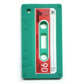 GREEN Silicone Cassette Case for Apple iPhone 3G 3GS 8GB