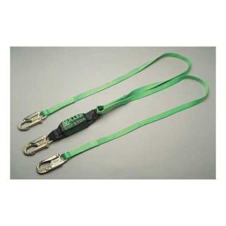 Miller By Honeywell 8798T/6FTGN Lanyard, 2 Leg, Polyester, Green