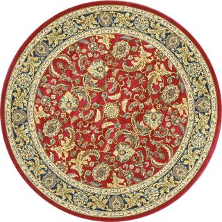 Dorchester Red/ Charcoal Powerloomed Rug (52Round)