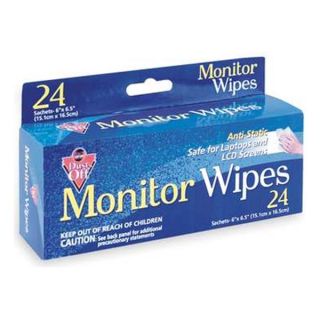 Falcon DCW Anti Static Wipes, Sachet, 2 1/3 In H, PK24