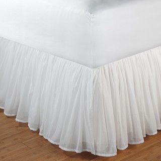 White King size Voile 15 inch Drop Bedskirt