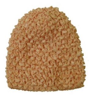 Peach Crochet Baby Hat Clothing