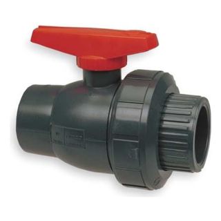 Nibco S45SU V 1/2 Ball Valve, Socket, 1/2 In, PVC, Full Port