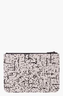 Neil Barrett Cream Speckled Suede Passport Holder for men