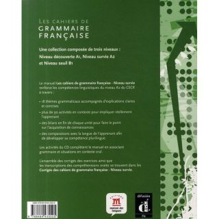 LES CAHIER DE GRAMMAIRE FRANCAISE ; NIVEAU SURVIE   Achat / Vente