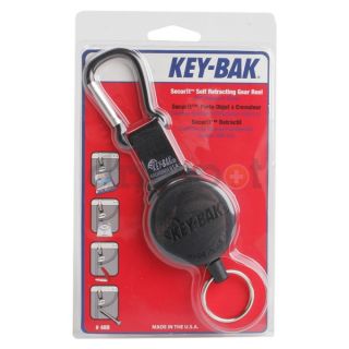 KEY BAK 0488 803 Key Reel, 48 In, Kevlar Cord, Carabineer