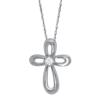 Princess cut Diamond Accent Cross Necklace Today $171.99