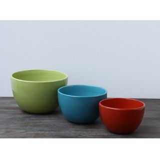 Omniware Rio Ceramic Mixing Bowls (Set of 3)