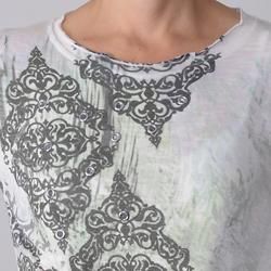 California Bloom Womens Vintage Print Long sleeve Knit Top