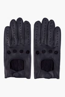 Rag & Bone Black Leather Driving Gloves for men