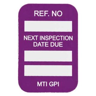 Brady 104154 Microtag(r) Inspection Insr, Vinyl, PK100