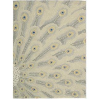 Hand tufted Moda Ivory Peacock Rug (36 x 56) See Price in Cart
