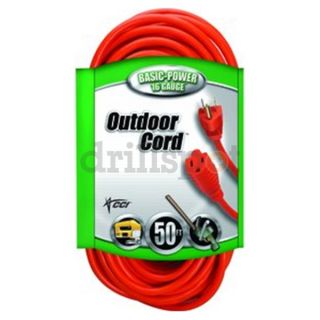Coleman Cable Systems, Inc. 02308 16/3 50 SJTW Orange Outdoor Cord[TM