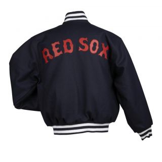 JH Designs Mens Boston Red Sox Domestic Wool Jacket