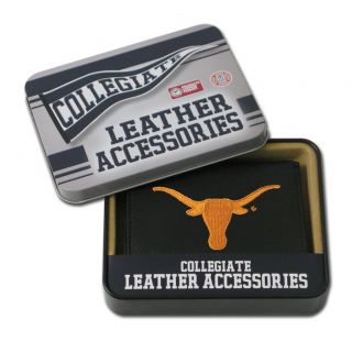 Texas Longhorns Mens Black Leather Tri fold Wallet Today $25.59