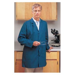 Landau 3163 BNP 50 Collared Lab Coat, 2XL, Navy, 35 In. L