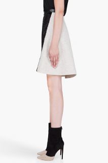 Denis Gagnon Ivory Wool And Sequin Skirt for women