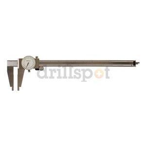 Mitutoyo 504 106 Dial Caliper, 12 In, White, 0.100/Rev