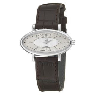 Calvin Klein Womens Course Stainless Steel and Leather Quartz Watch