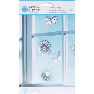 Martha Stewart Doily Lace Window Clings (Pack of 12)