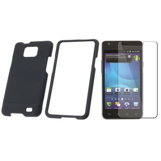 Black Case/ Screen Protector for Samsung Galaxy S2 Attain i777 AT&T