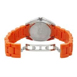 Anne Klein Orange Resin With Crystal Accents Watch