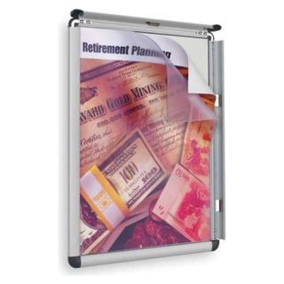 Quartet CF2418 Sign Holder, Wall, 18x24, Alum, Silver