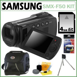 Samsung SMX F50 Black Digital Camcorder with 4GB Kit