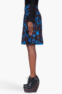 Marc By Marc Jacobs Blue Silk Floral Print Onyx Skirt for women