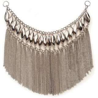 Styled by Tori Spelling (TM) Bib Style Necklace Bottom Silver 1/Pkg