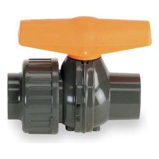 GF Piping Systems 161354343 Ball Valve, 3/4 In Socket, PVC, EPDM Seal