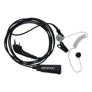 Kenwood KHS 8BL Two wire Palm Mic with Earpiece, Black