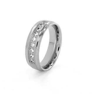 Titanium Cubic Zirconia Brushed and Polished Ring Today $38.99 5.0 (2
