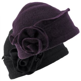 Journee Collection Womens Rosette Accent Wool Beanie