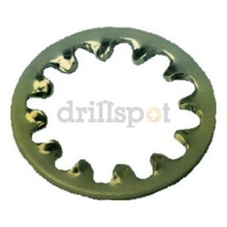 DrillSpot 0149559 #6 Yellow Zinc Finish Internal Tooth Lock Washer