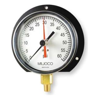 Miljoco P4509LX04 M Pressure Gauge, Process, 4 1/2 In, 60 Psi