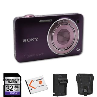 Sony Cyber shot DSC WX5 Violet Digital Camera 32GB Bundle Today $198