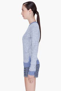 T By Alexander Wang Blue Striped Crewneck Sweatshirt for women