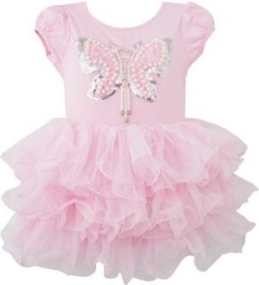 Mädchen Kleid Tutu Kleiden Tanzen Rosa Schmetterling 