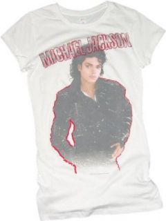 Michael Jackson     Bad Self Mädchen Kurzarm T Shirt in Weiß 
