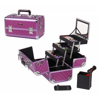 Shany Cosmetics Premium Collection Purple Diamond Makeup Train Case
