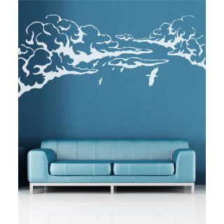 Vinyl Wall Decal Sticker Flying Birds over Clouds