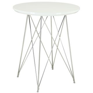 Glossy White/ Chrome 36 inch Bar Table Today $182.99