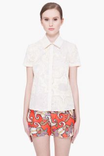 Thakoon Cream Cape Back Shirt for women