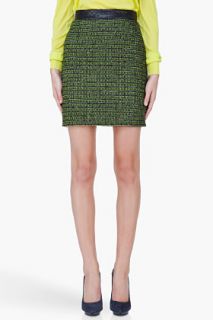 Proenza Schouler Green Tweed Miniskirt for women