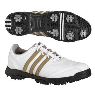 Adidas Mens Golflite Tour White/ White/ Khaki Golf Shoes